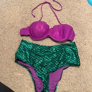Disney little mermaid bikini. L bottoms, M top